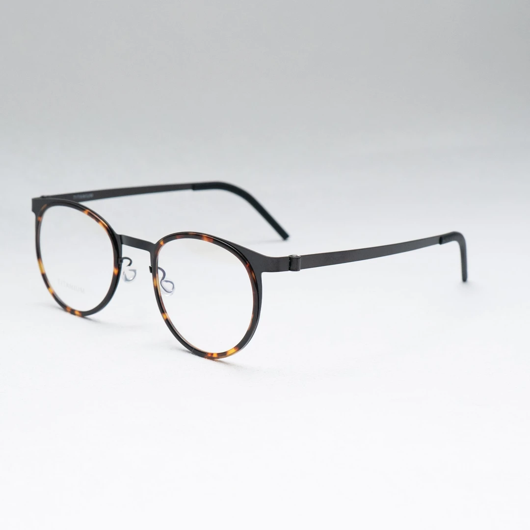 姜文徐峥同款林德9704原版开模超轻纯钛近视眼镜复古男款玳瑁镜框