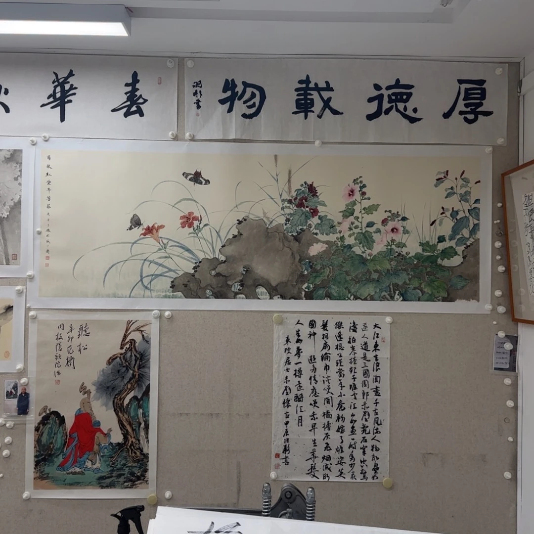 用***1国画赵少俨 设色花鸟 10.5