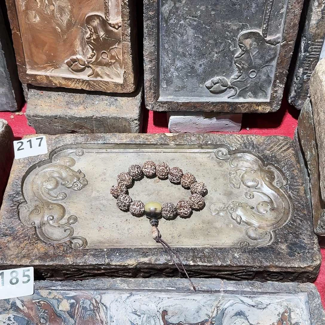 老砖茶台，砚台，画像砖