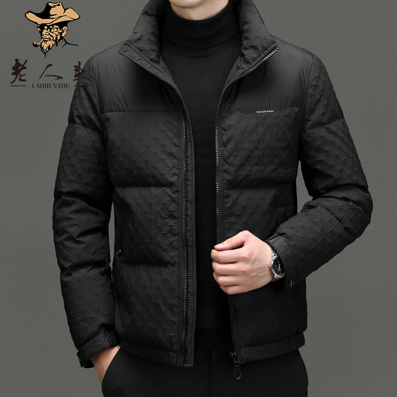 老人头2025秋冬季男士时尚新款羽绒服休闲百搭保暖商务中青年外套