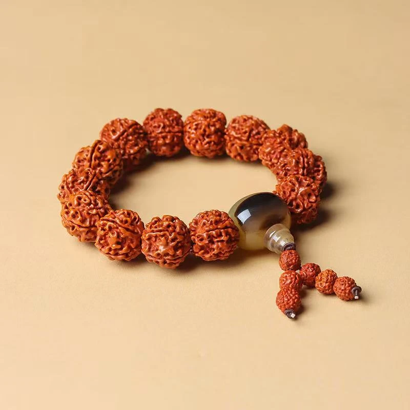 金刚菩提手串  单圈大颗佛珠盘完把玩手链F203