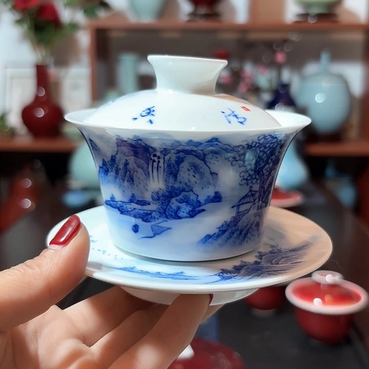 景德镇高温陶瓷盖碗