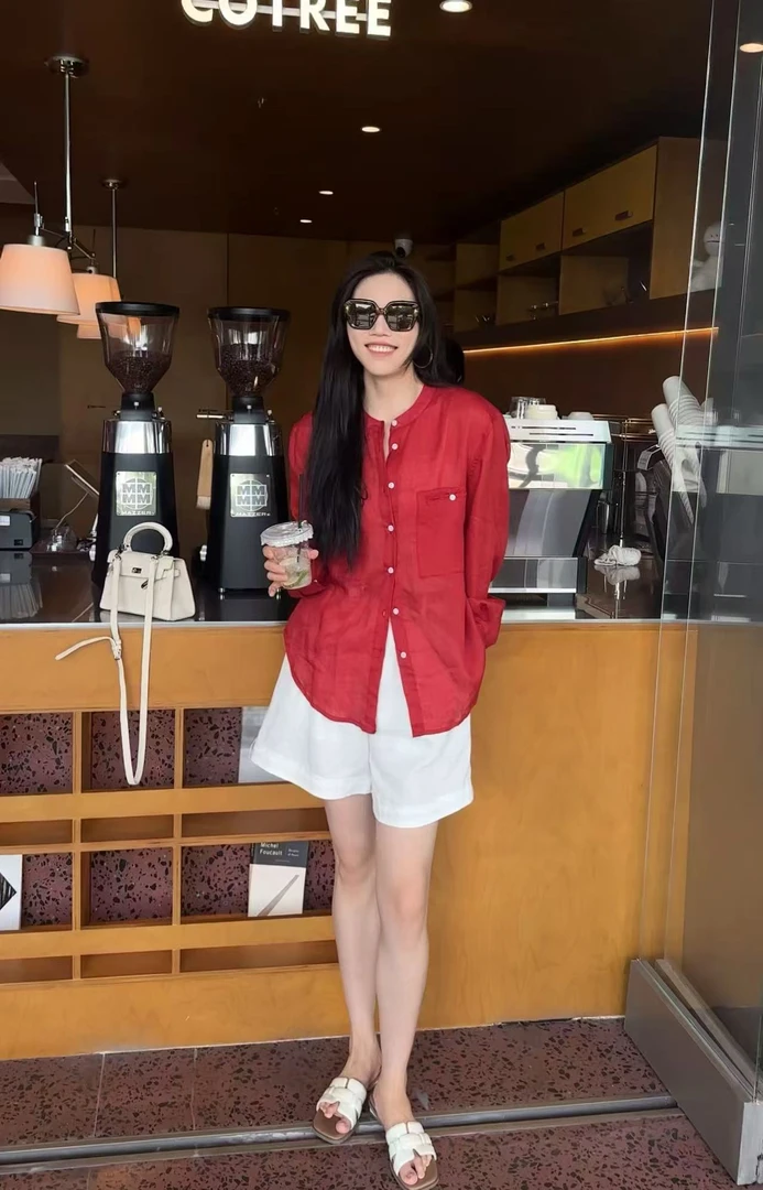 【岛屿沉眠】夏季苎麻时尚复古气质夏白色长袖衬衫休闲显瘦气质衬衫