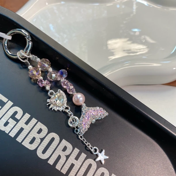 923鱼尾挂件原创手机链