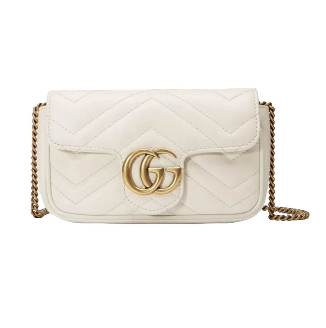 99新  【陈思斯专属】GUCCI白色马蒙mini单肩包