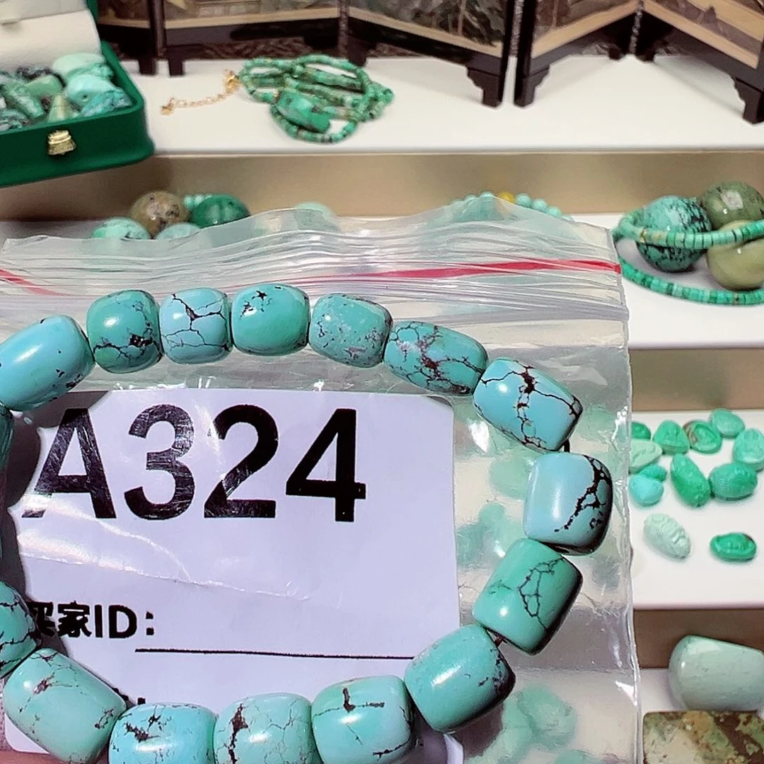 绿松石桶珠手串未镶嵌糖*果