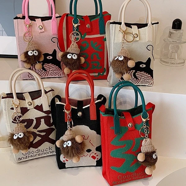 百搭迷你休闲手提小包包2025新款单肩编织斜包包女款爆款2025新款