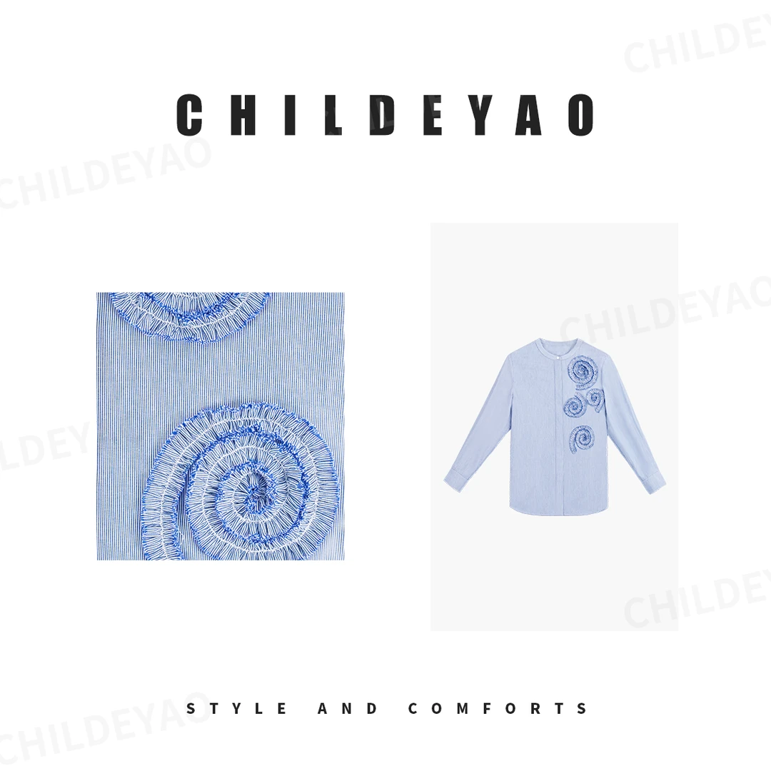 『人间花仙子』气质调性休闲长袖衬衫 A4150