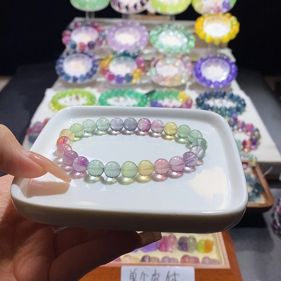 未镶嵌手链萤石马卡龙