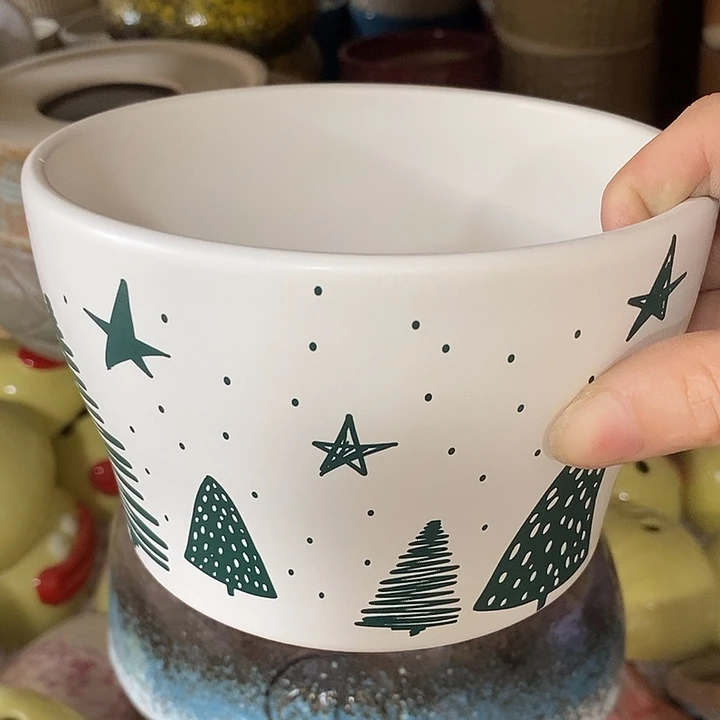 摆件陶盆有孔 瑕疵介意勿拍