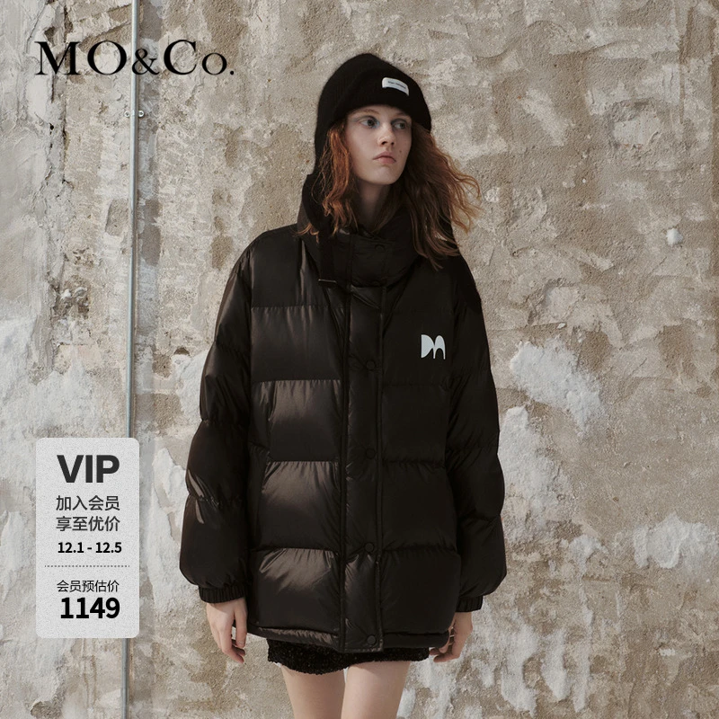 【防寒】MOCO冬季原创LOGO高领羽绒服时尚外套MBC4EINT06