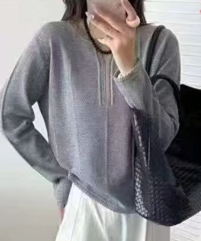 【锦衣服饰】MM 78081(2760)韩系显瘦V领长袖针织衫