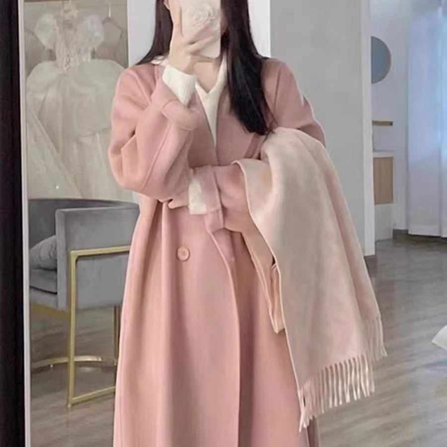 301-400 秋冬毛呢外套女士韩版休闲中长款呢子大衣