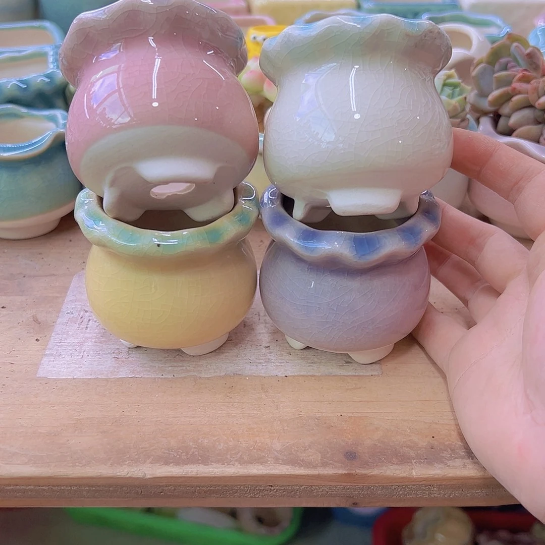 陶瓷花盆当场满12包邮