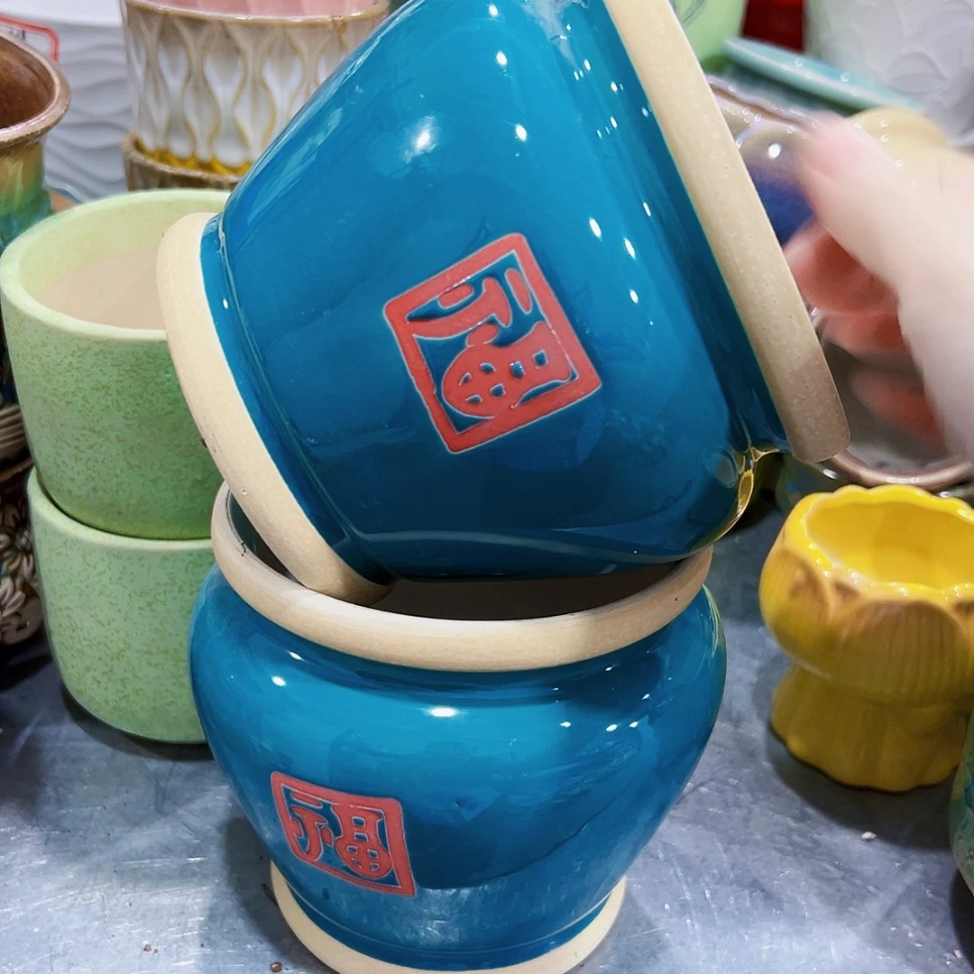 外贸尾单陶瓷花盆凑单10米包邮