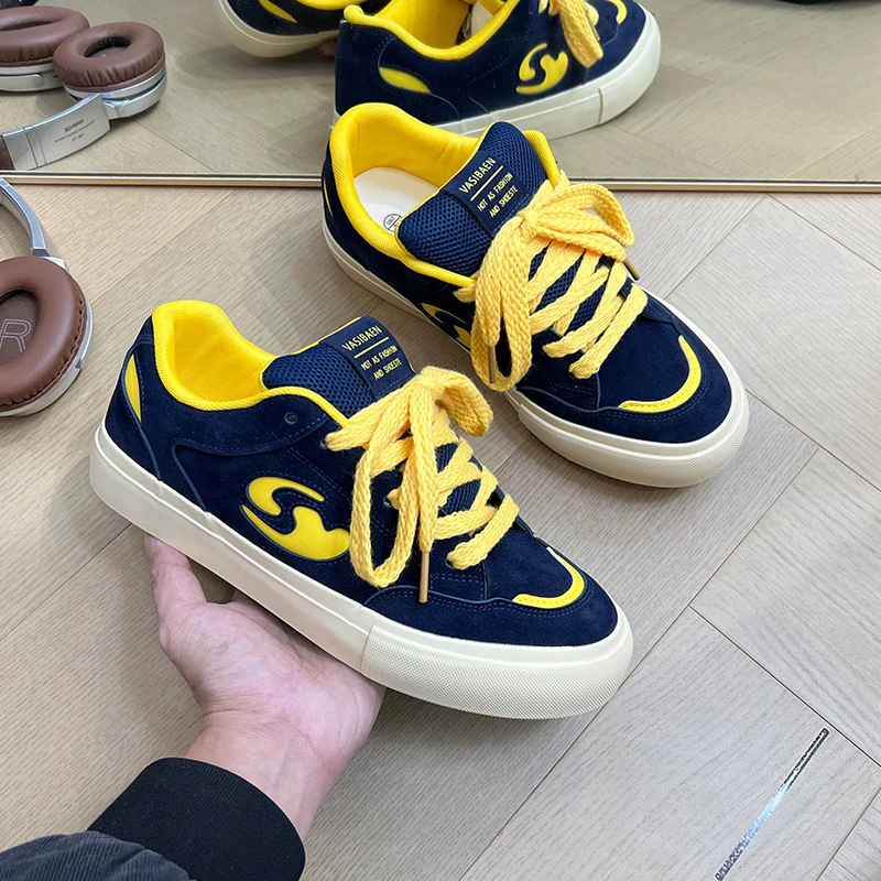 鞋子男鞋2025新款秋冬男生小众设计面包鞋休闲百搭厚底板鞋男潮鞋