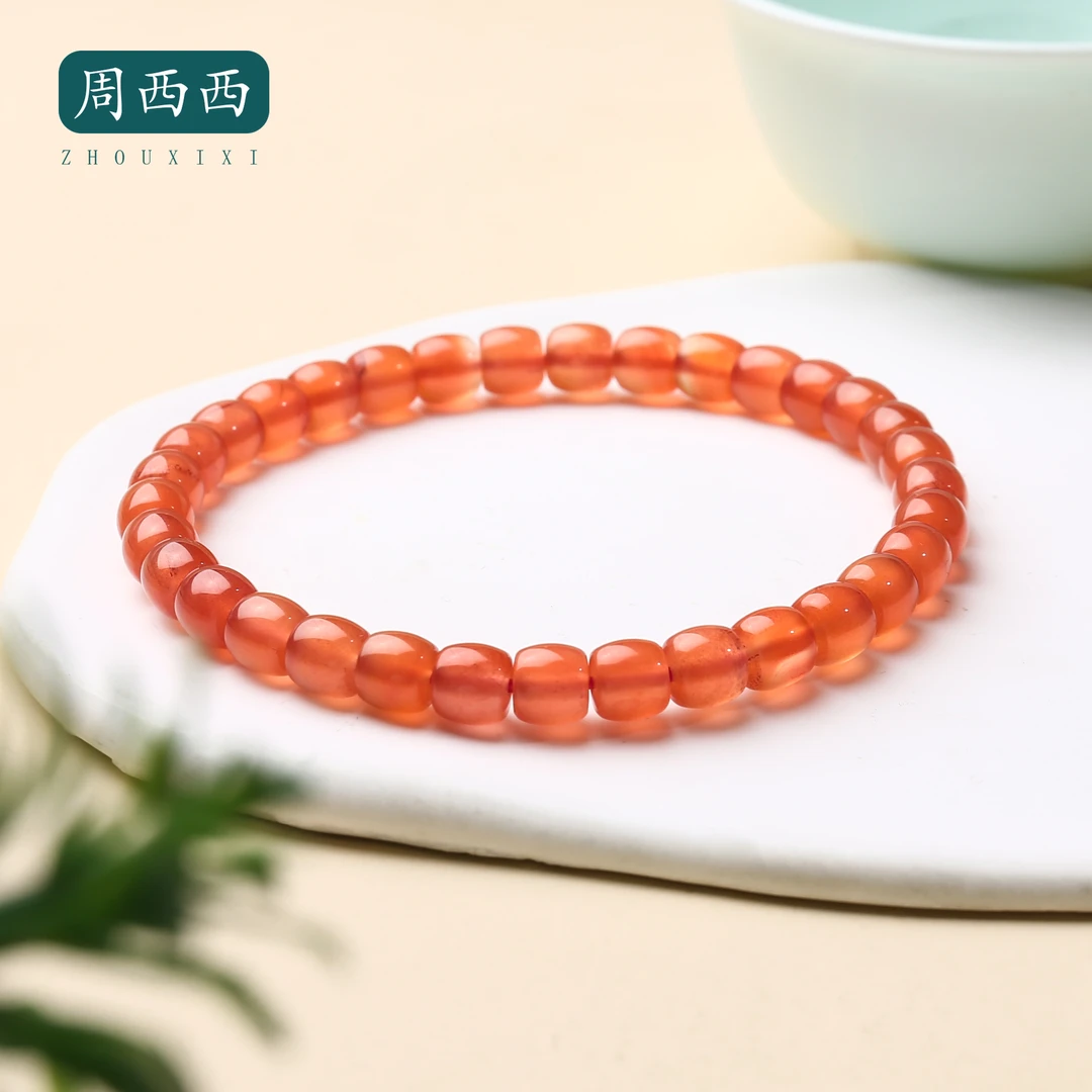 周西西精美珠宝饰品南红直切手串5mm+经典百搭多样性发货17833