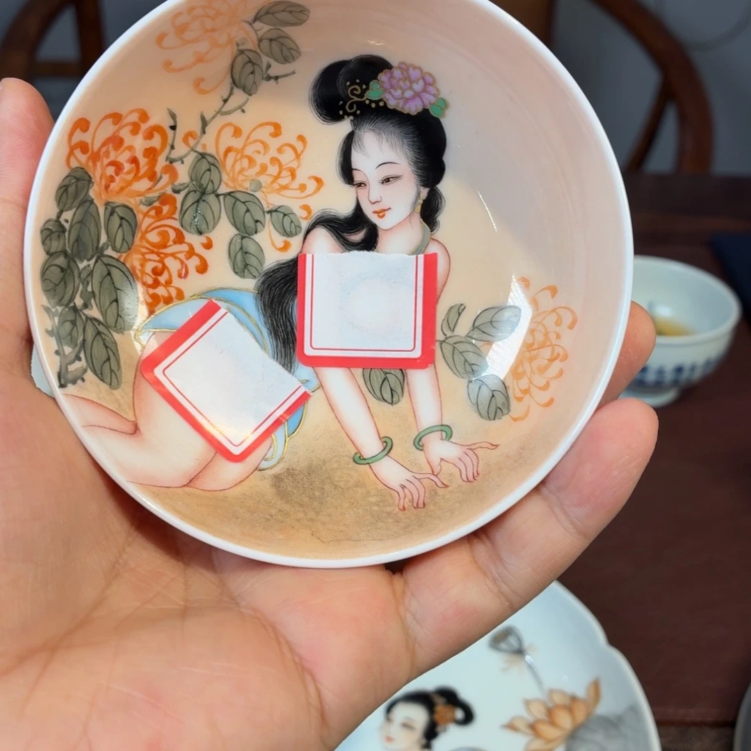 杯子瓷瓷姑娘景德镇陶瓷艺术