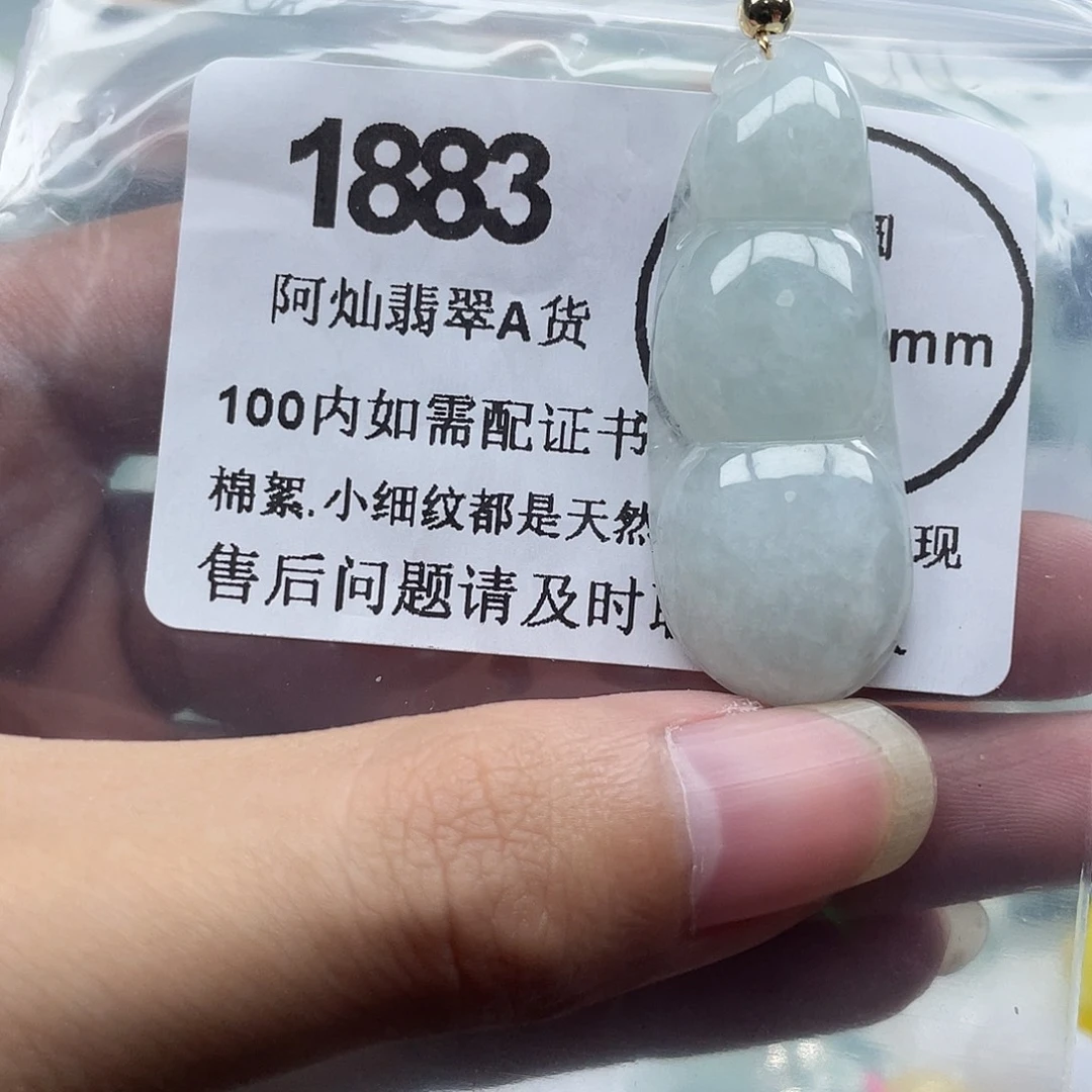 翡翠未镶嵌吊坠(赠链)