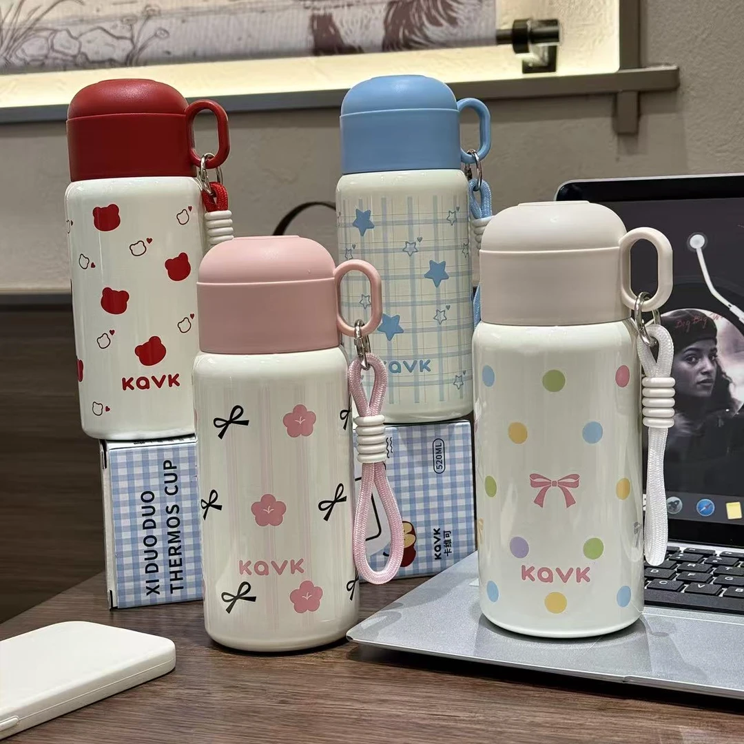 Kavk卡维可保温杯学生大容量多层锁温新品316不锈钢高颜值水杯