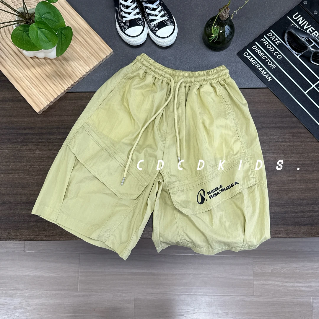 川度2530儿童夏季中裤男童工装裤薄款五分裤宽松休闲裤子中大童装