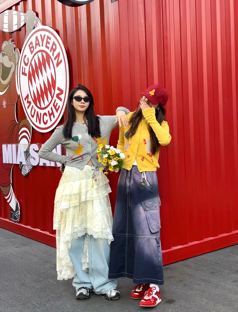 亲妈～丫2025春季新款“I”鸭童趣鸭双色显瘦百搭小开衫