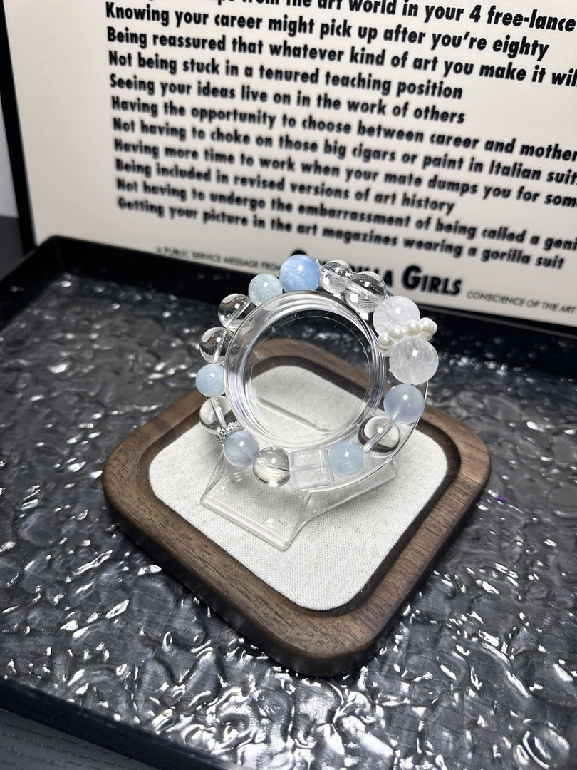 925银手链 「直播选款专拍」可塘水晶设计手串手工时尚百搭