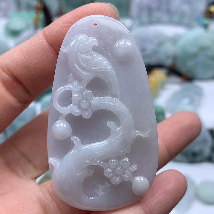 翡翠未镶嵌颈饰鸟语花香喜上眉梢福利