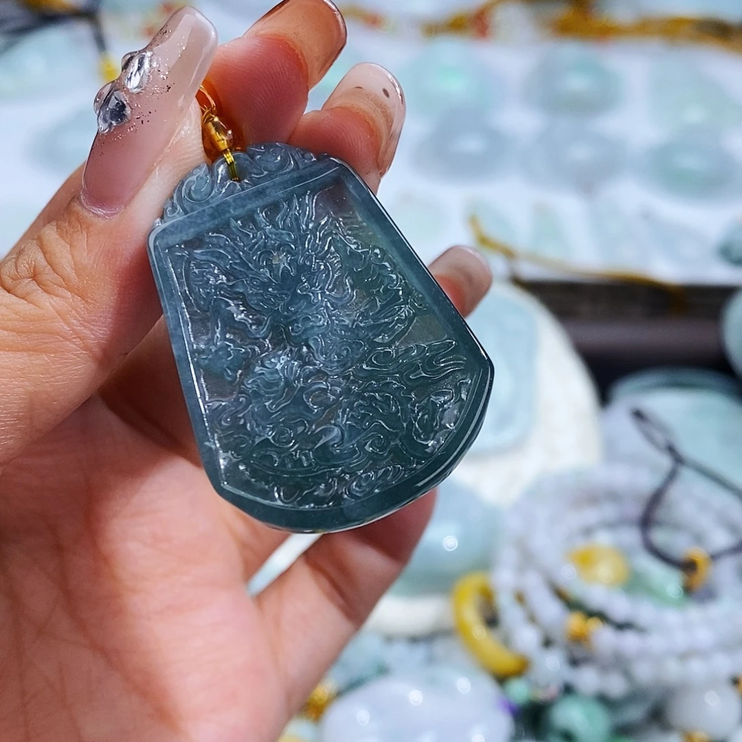 翡翠未镶嵌毛衣链8117