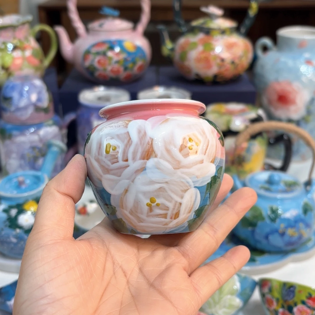 冰***泉景德镇手绘高温釉下彩陶瓷茶具