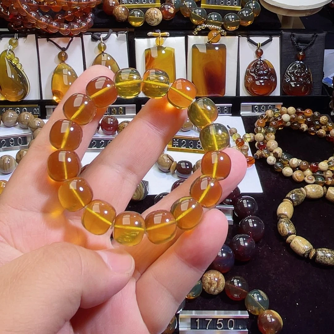 琥珀手链未镶嵌缅甸