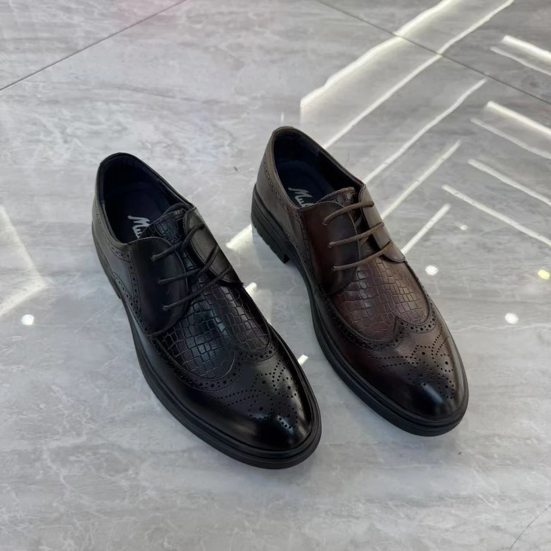 【MLS皮鞋】男士年款压花系带高品休闲皮鞋2032683