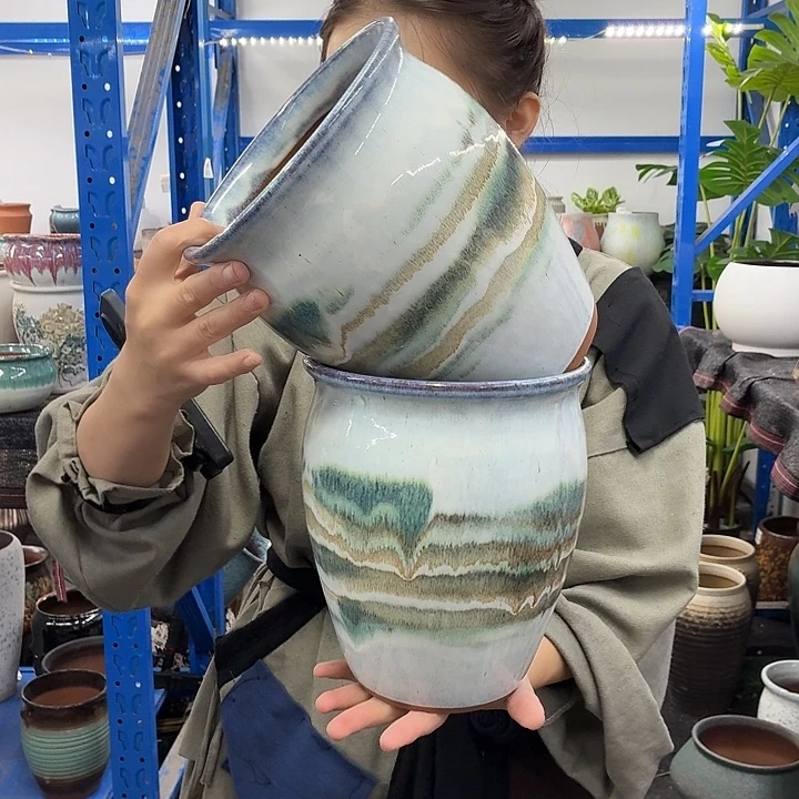 18-21 -粗陶花盆有孔