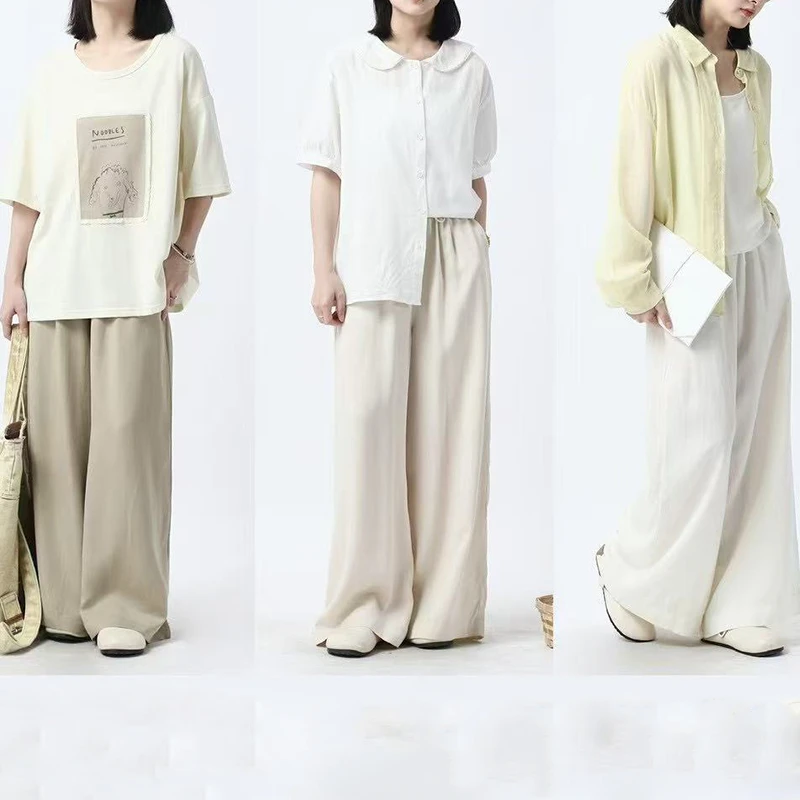 定制不支持7天无理由100%莱赛尔阔腿裤女210951