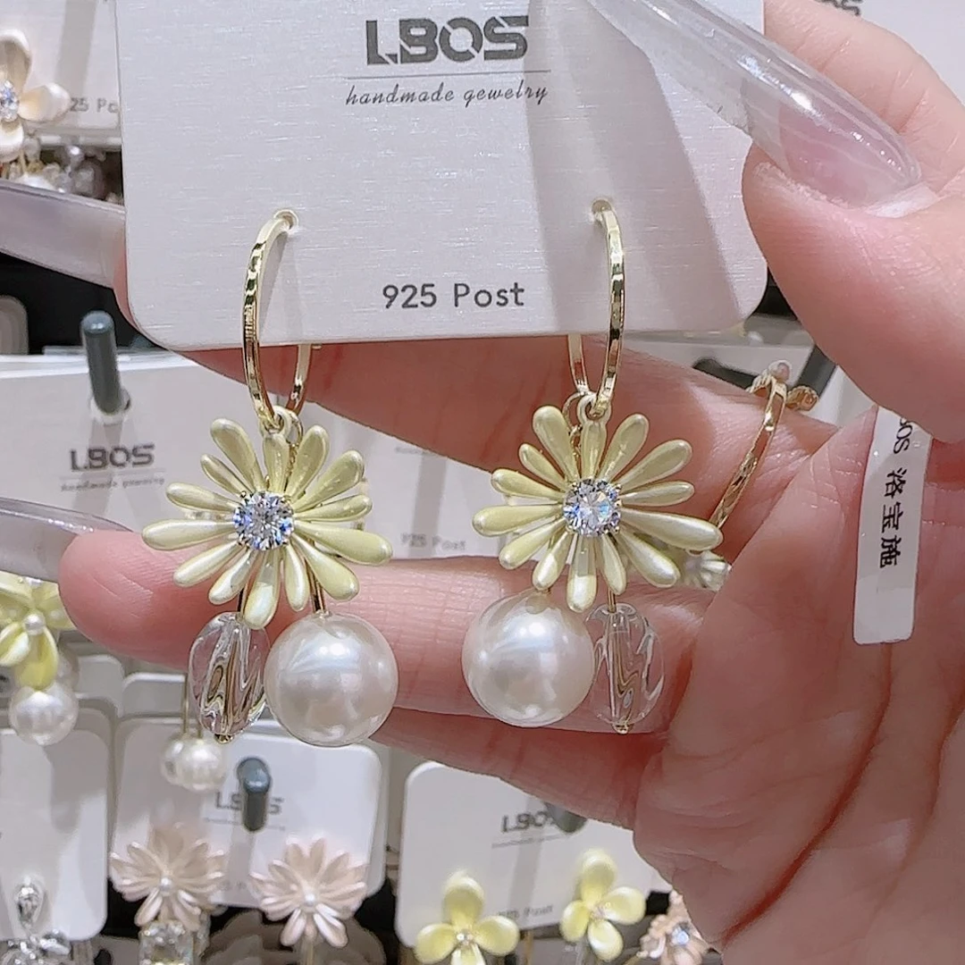 锆石铜合金925银耳环