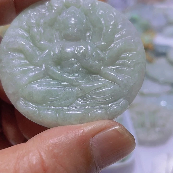 爱***朱翡翠未镶嵌吊坠(不含链)