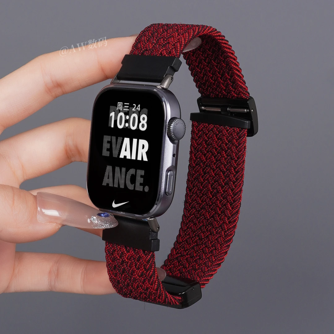 AW适用华为Watch FIT4表带女fit3/fit2手表编织透气fit4pro男腕带