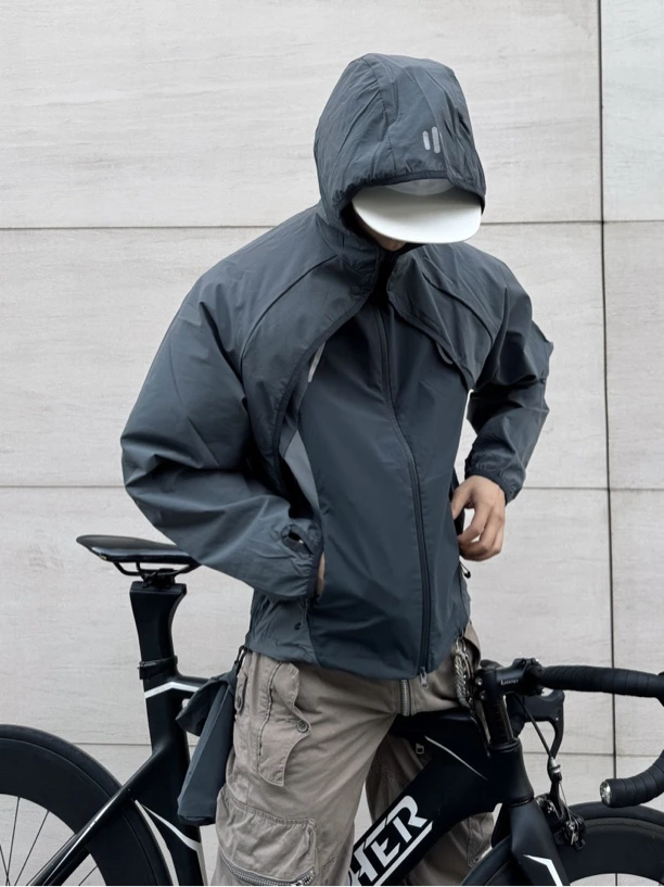 ［时尚机能］可拆卸防晒冲锋马甲两穿式登山户外骑行防晒服  6105