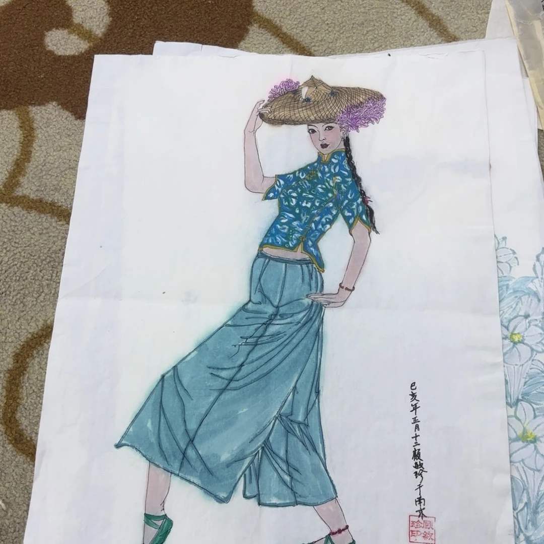国画顾敏珍小品童