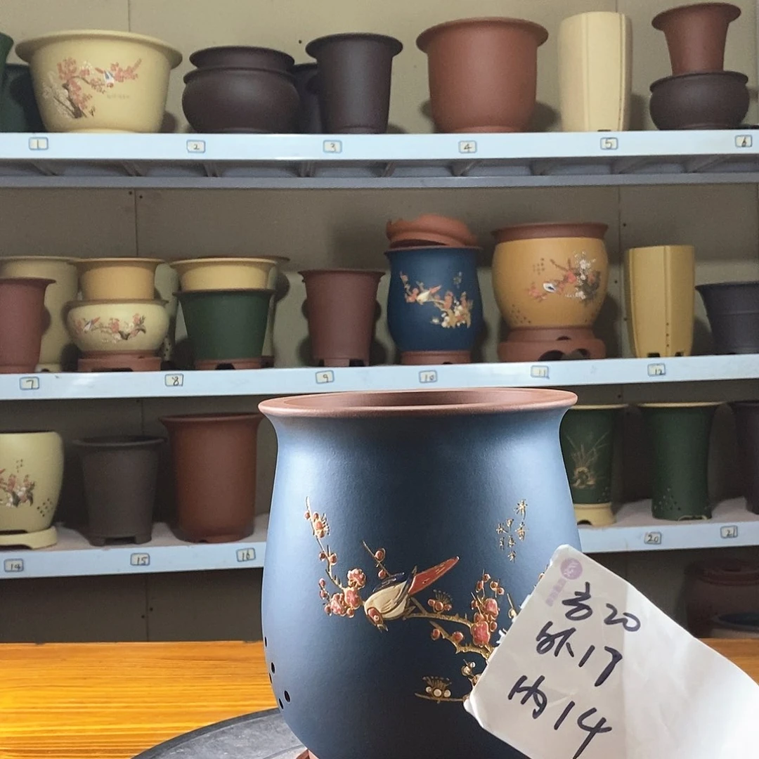 紫砂花盆紫砂兰花盆41