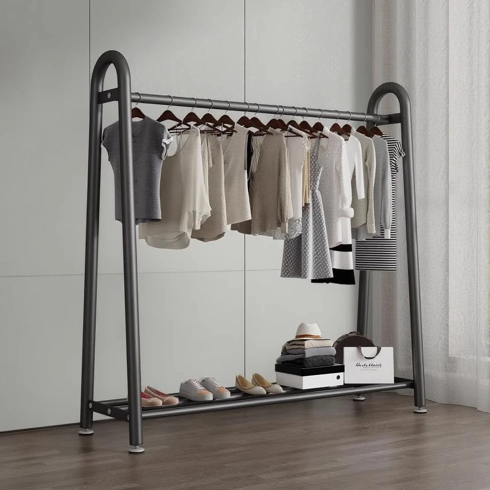 简易衣帽架可移动晾衣架落地室内房间挂衣架子家用卧室衣服收纳架