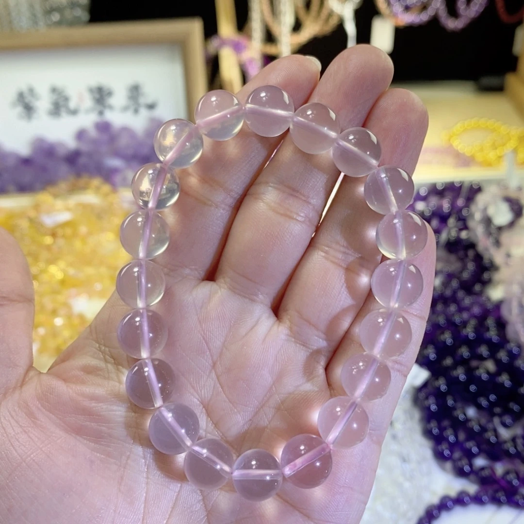 水晶手链未镶嵌粉水晶卡10