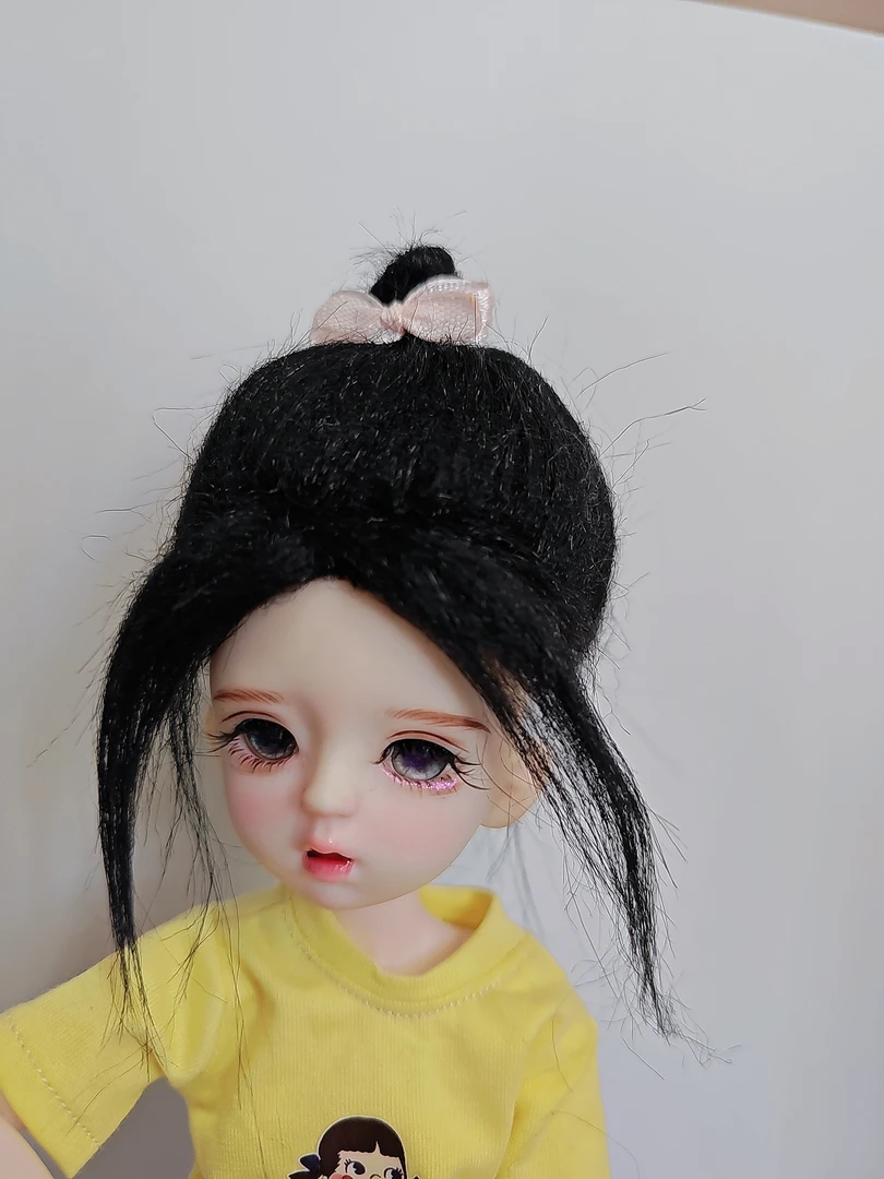 bjd6分4分假发、8分ob11仿滩羊毛假发可定制尺寸9-18厘米尺寸都可