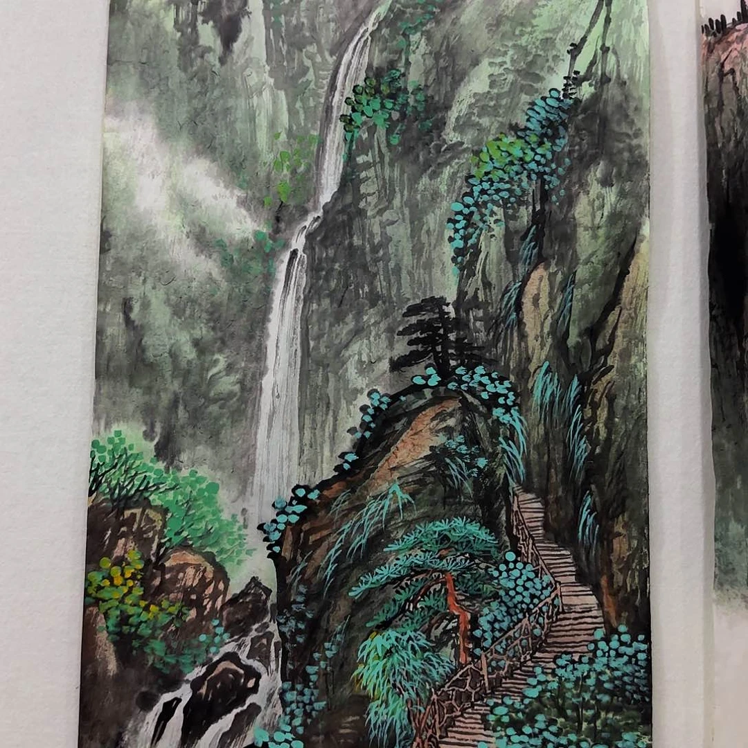 国画冯春喜带合影视频