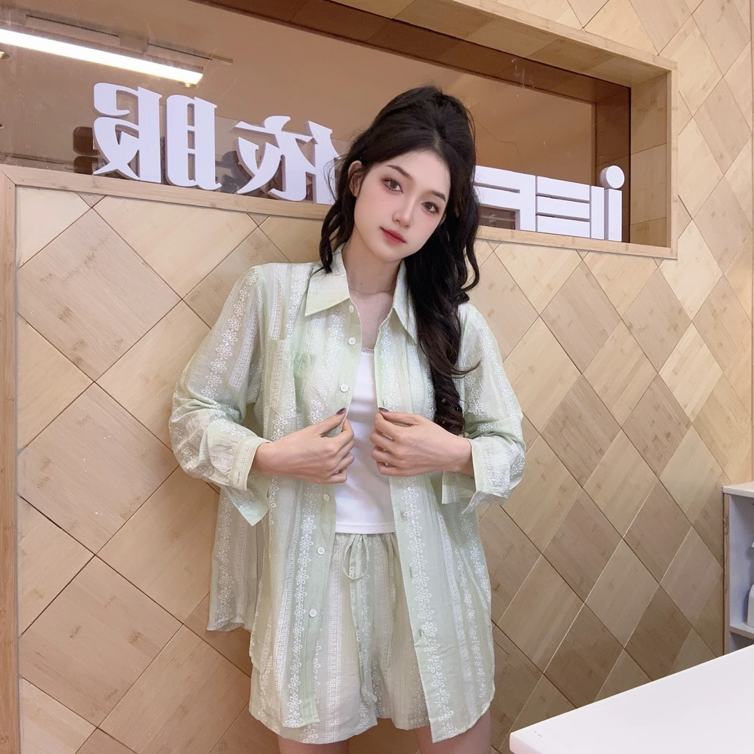 IEF/爱依服时尚套装2025夏季新款韩版休闲通勤慵懒风里外三件套裤