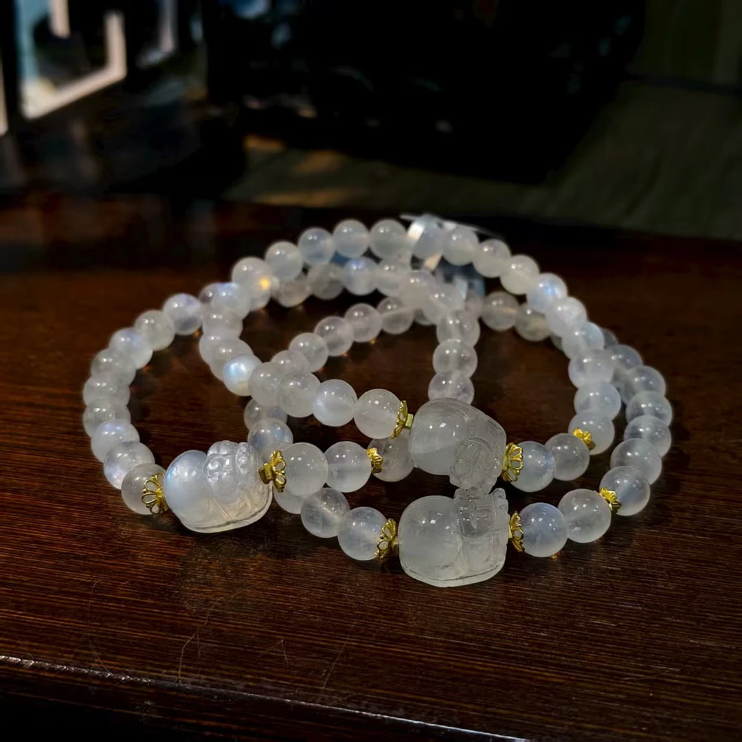 【书记甄选】原创蓝白月光单圈手链 多样式发一件 约6mm 3369JS