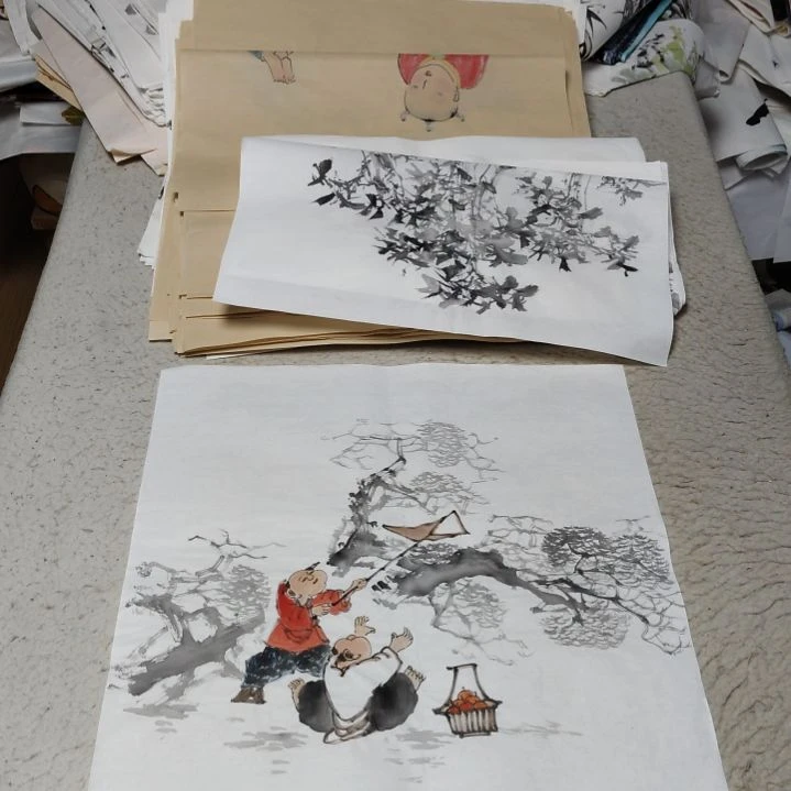 深***红国画国画花鸟花鸟国画