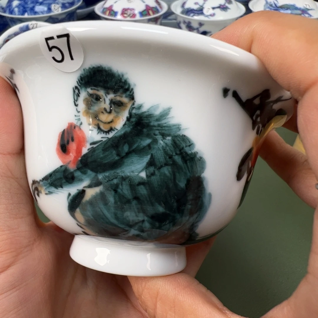 陶瓷景德镇纯手工纯手绘茶具木木57