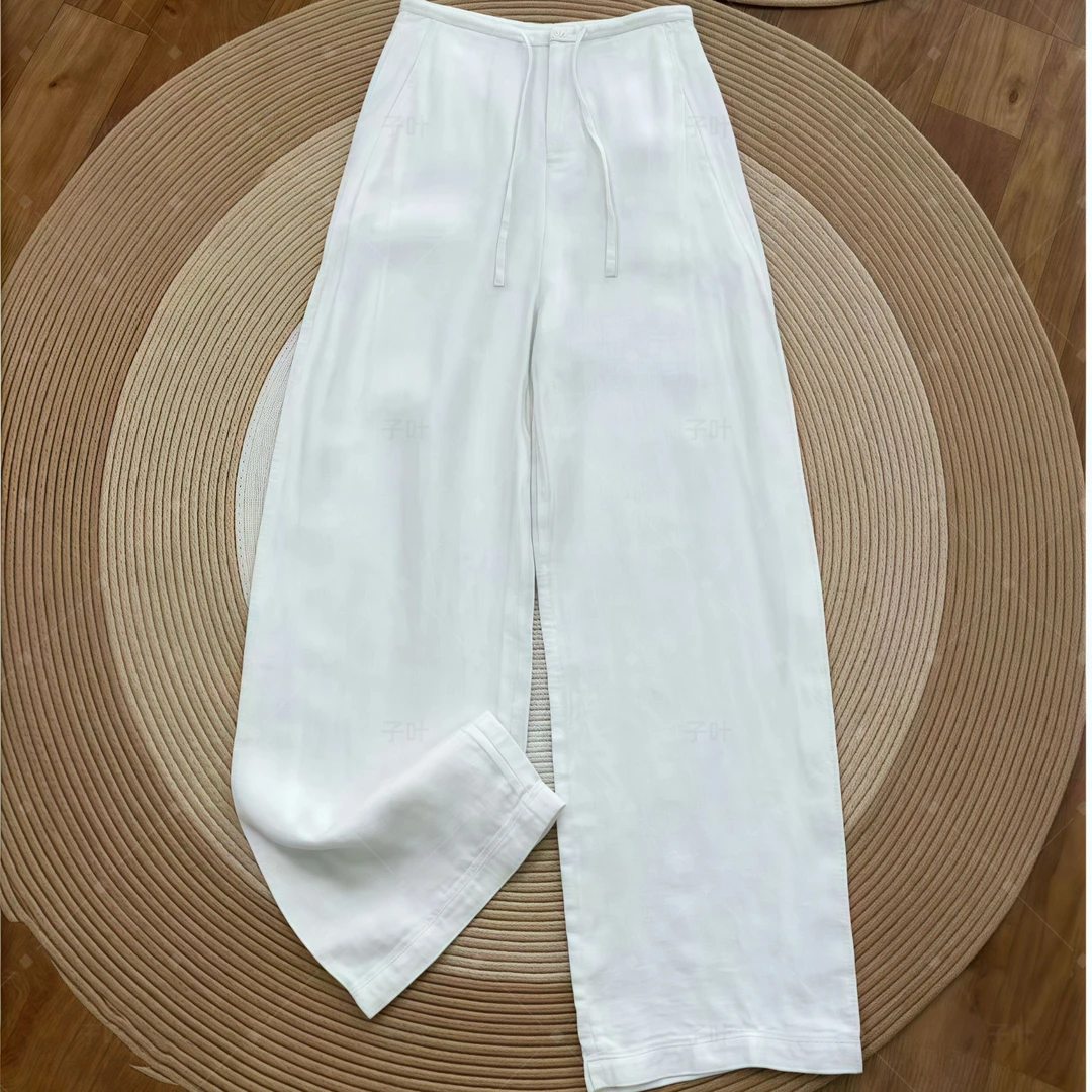 【高个子长裤100%亚麻】21支双雨露亚麻老钱风夏季凉爽神裤弯刀阔腿