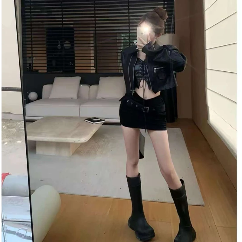 工厂店自营甜辣妹纯欲美式简约时尚百搭潮流气质上衣